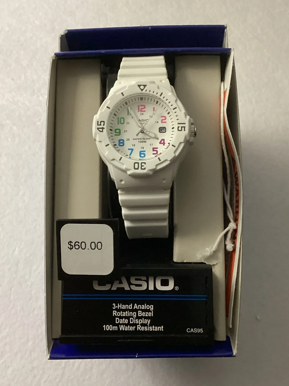 Casio White Resin Strap Watch 34mm